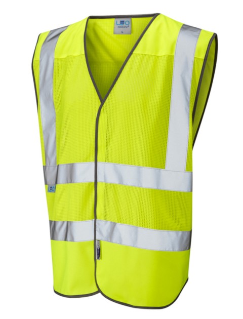 Leo Arlington Coolviz Mesh Waistcoat Yellow Clothing  